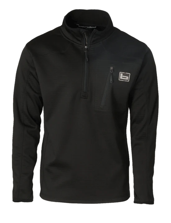 Mid-Layer Fleece Pullover - Black - X Large